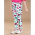 Girl’s Cotton Lycra Floral Elasticated Jeggings (Multicolor) – view 4