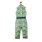 Girl’s Cotton Floral Sleeveless Jumpsuit (Yellow) – view 3