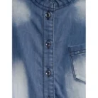 Girl’s Denim Embellished Sleeveless Jumpsuit (Blue) – view 3