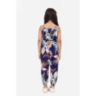 Girl’s Rayon Printed Sleeveless Jumpsuit (Blue-Multicolor) – view 4