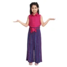 Girl’s Rayon Colour Block Sleeveless Jumpsuit (Pink-Blue) – view 5