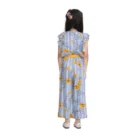 Girl’s Rayon Floral Flutter Jumpsuit (Blue-Yellow) – view 4