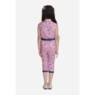 Girl’s Cotton Printed Sleeveless Jumpsuit (Pink) – view 4
