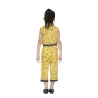 Girl’s Cotton Printed Sleeveless Jumpsuit (Yellow) – view 4