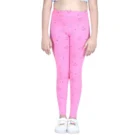 Girl’s Cotton Lycra Printed Elasticated Leggings (Light Pink) – view 5