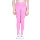 Girl’s Cotton Lycra Printed Elasticated Leggings (Pink) – view 3