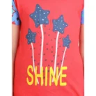 Girl’s Cotton Hosiery Printed Night Suit Set (Red-Blue) – view 3