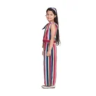 Girl’s Polyester Crepe Floral Cold Shoulder Crop Top and Pallazo Set (Multicolor) – view 3