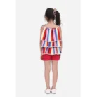 Girl’s Polyester Crepe Striped Tie Ups Shorts Set (Multicolor) – view 4