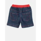 Girl’s Denim Lace Inserts Sleeveless Shorts (Blue-Red) – view 5