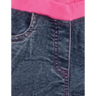 Girl’s Denim Lace Inserts Sleeveless Shorts (Blue-Pink) – view 3